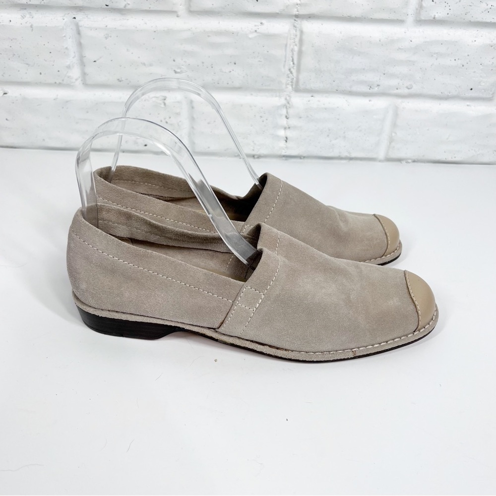 DONALD PLINAR Tan Suede Slip on loafer